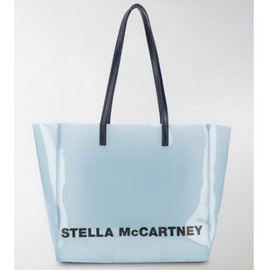 NWT Stella McCartney Blue Clear Logo PVC Tote